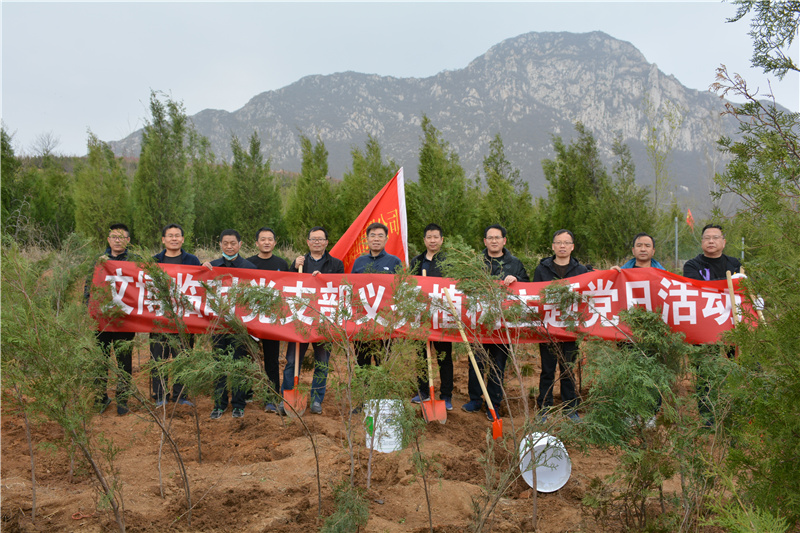 集團(tuán)公司文博中心項(xiàng)目部臨時黨支部開展義務(wù)植樹主題黨日活動